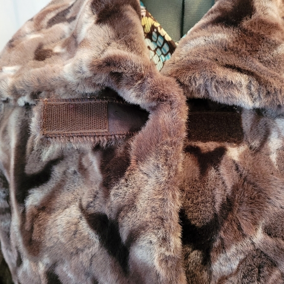 C.D.V. Comme Du Vrai Paris Faux Fur Long Coat size 6 - Picture 7 of 10